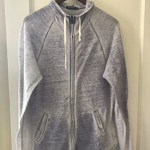Alternative Apparel distressed violet zip hoodie